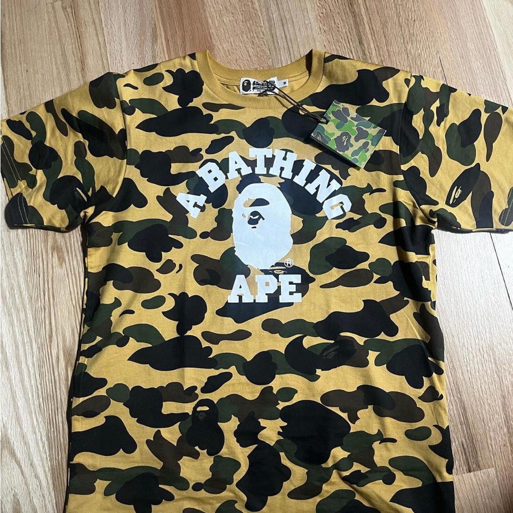 Bape Kids Camo Tee - Yellow and Black
